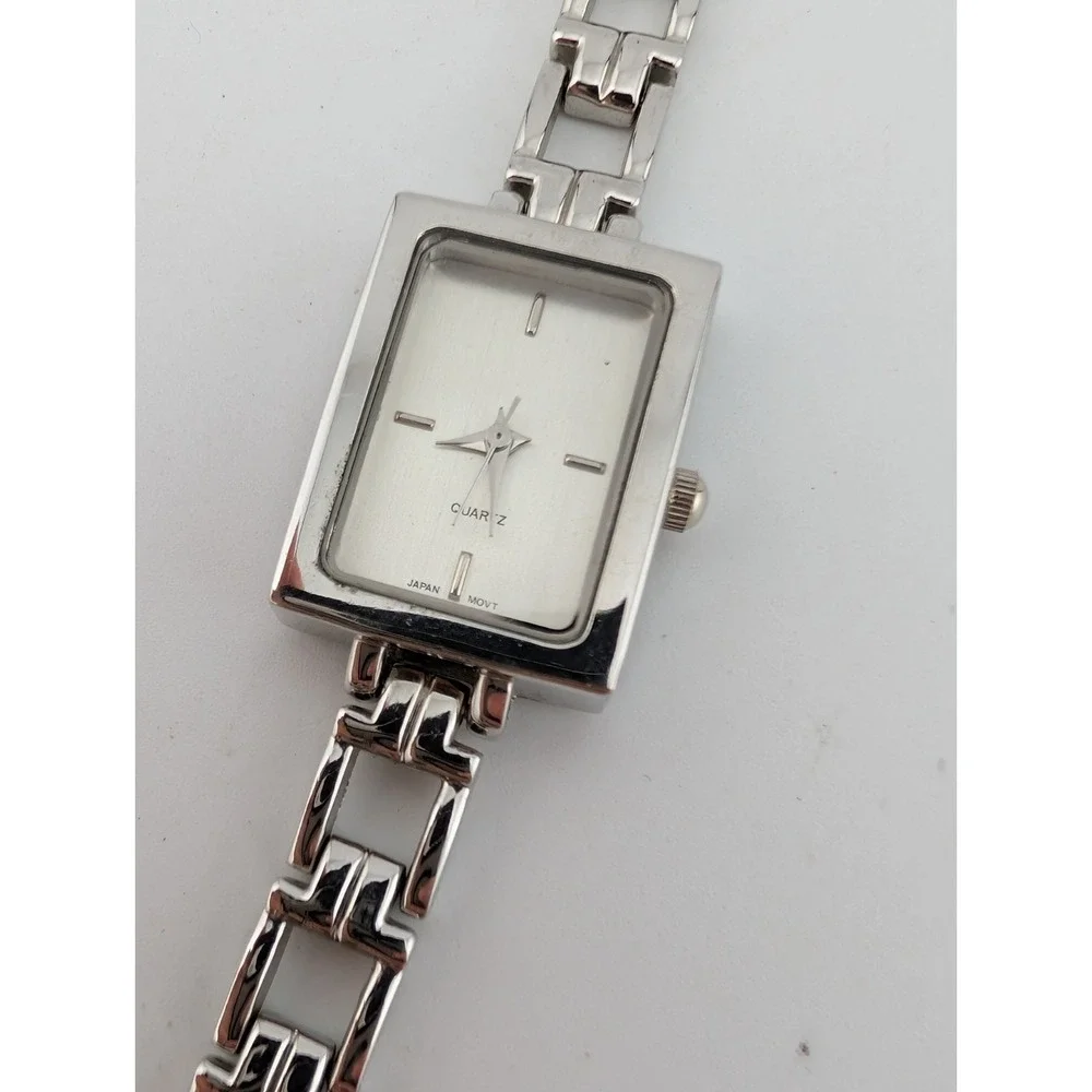 Accutime Watch Women 20mm Case Silver 7.25